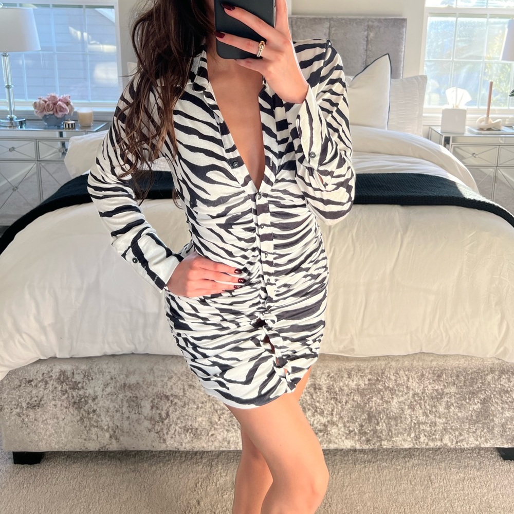 TIGER MIST Zebra Mini Dress